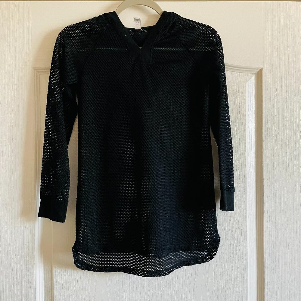Ideology Girls Mesh Beach Coverup Hoodie Size M